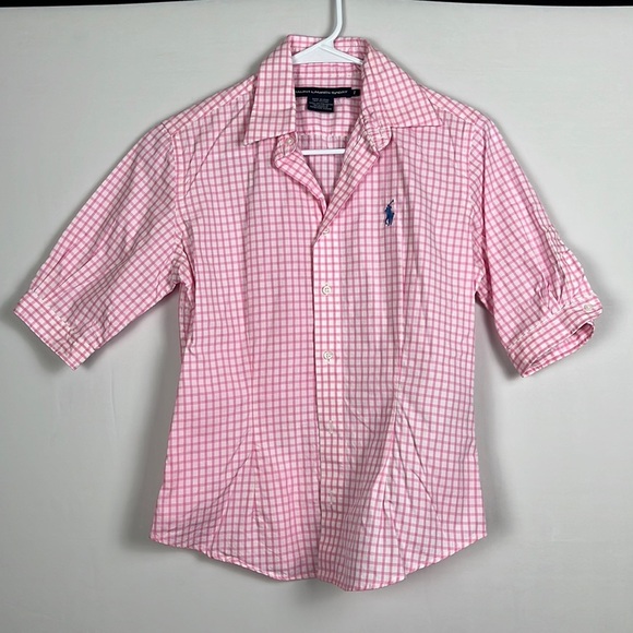 Ralph Lauren Tops - Vintage Ralph Lauren Pink Check Button-Down Shirt SZ: 2